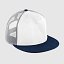 Gorra 5 paneles Mesh Snapback color blanco-marino-gris.